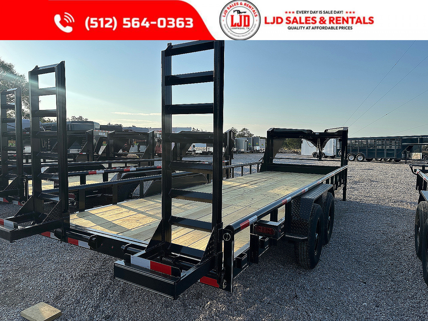 New 2025 Golden Arm 83" x 24' Low Boy Gooseneck Trailer - 14 Ply