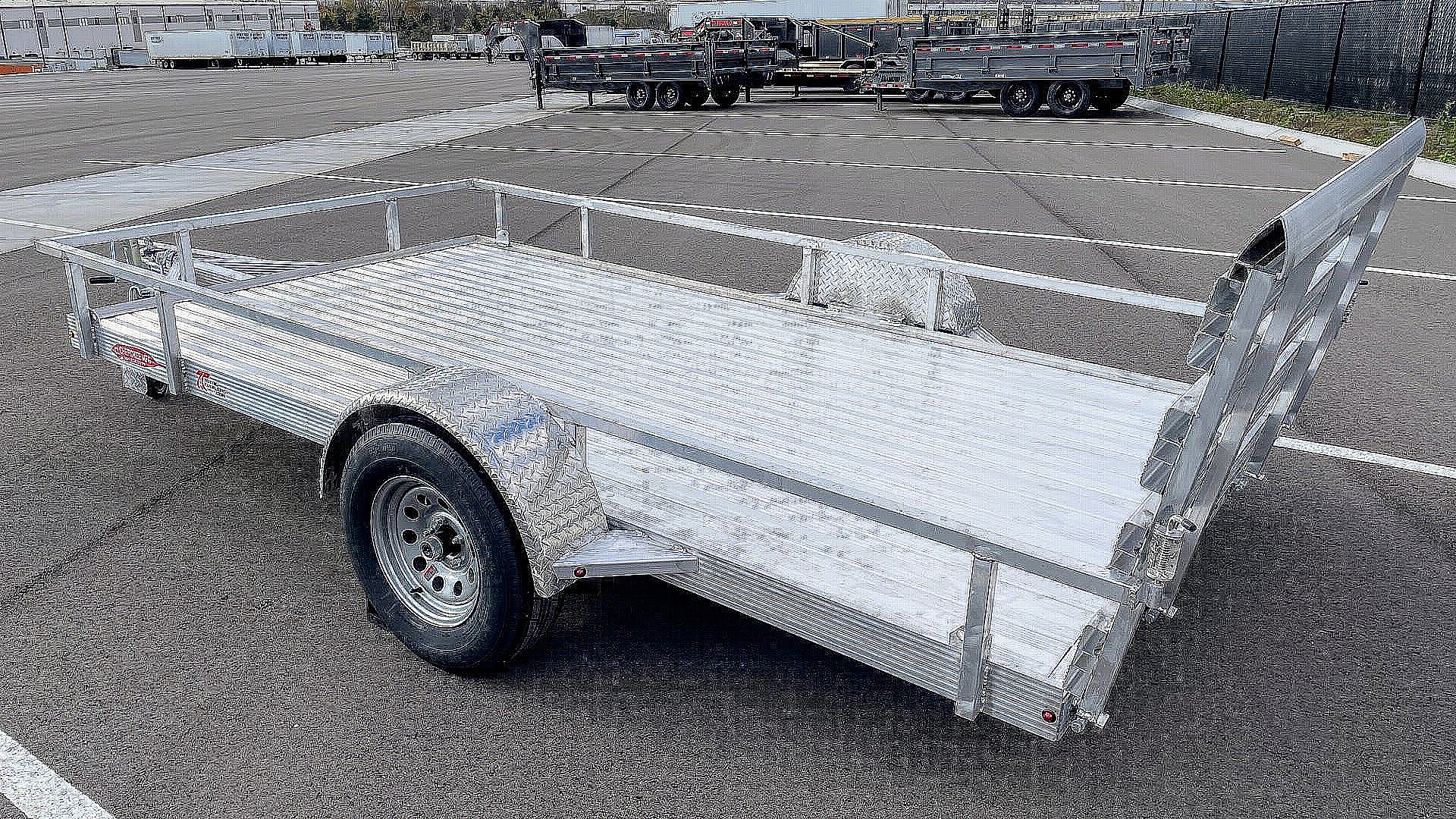 New 76"x 12' Single Axle Aluminum Utility Trailer