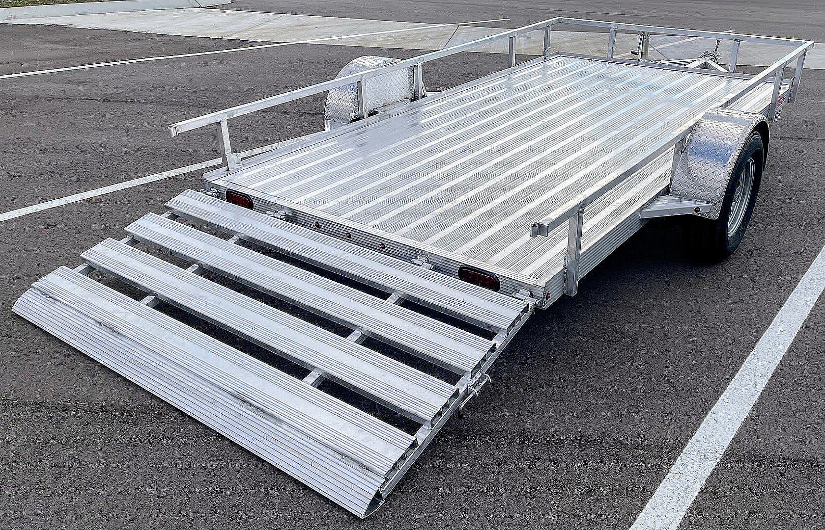 New 76"x 12' Single Axle Aluminum Utility Trailer