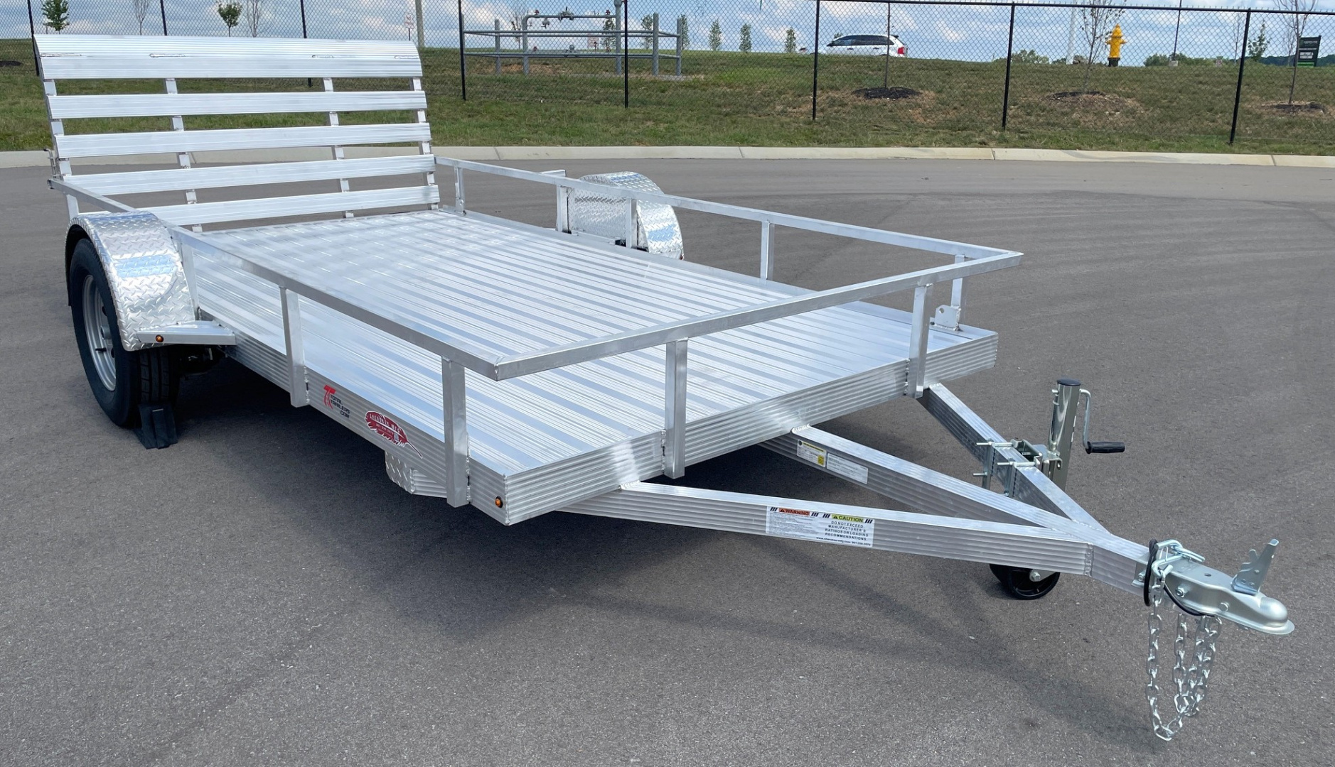 New 76"x 12' Single Axle Aluminum Utility Trailer