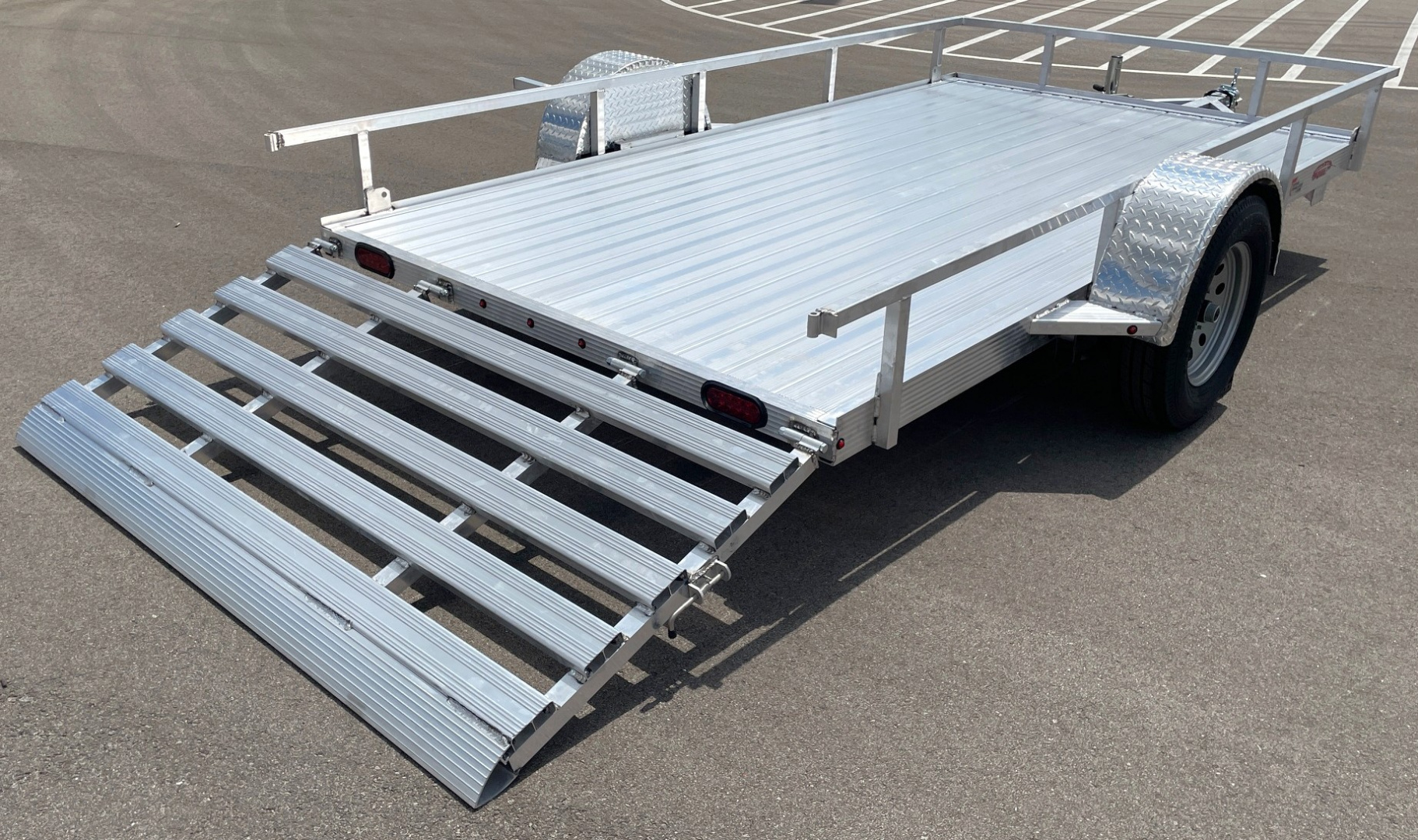 New 76"x 12' Single Axle Aluminum Utility Trailer