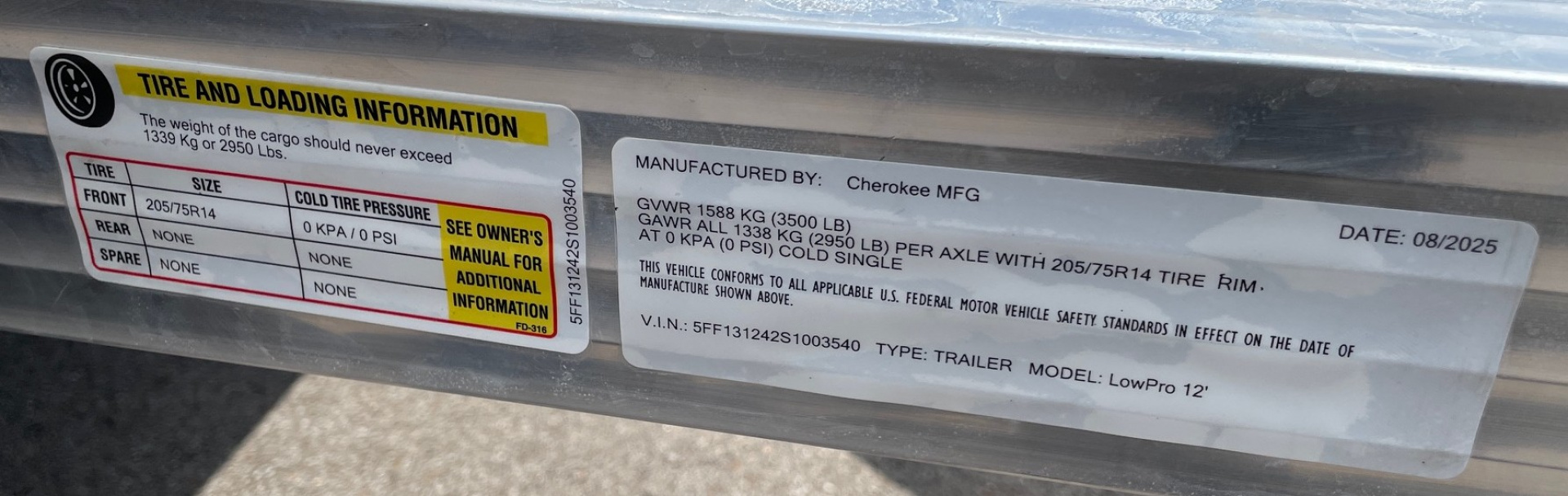 New 76"x 12' Single Axle Aluminum Utility Trailer