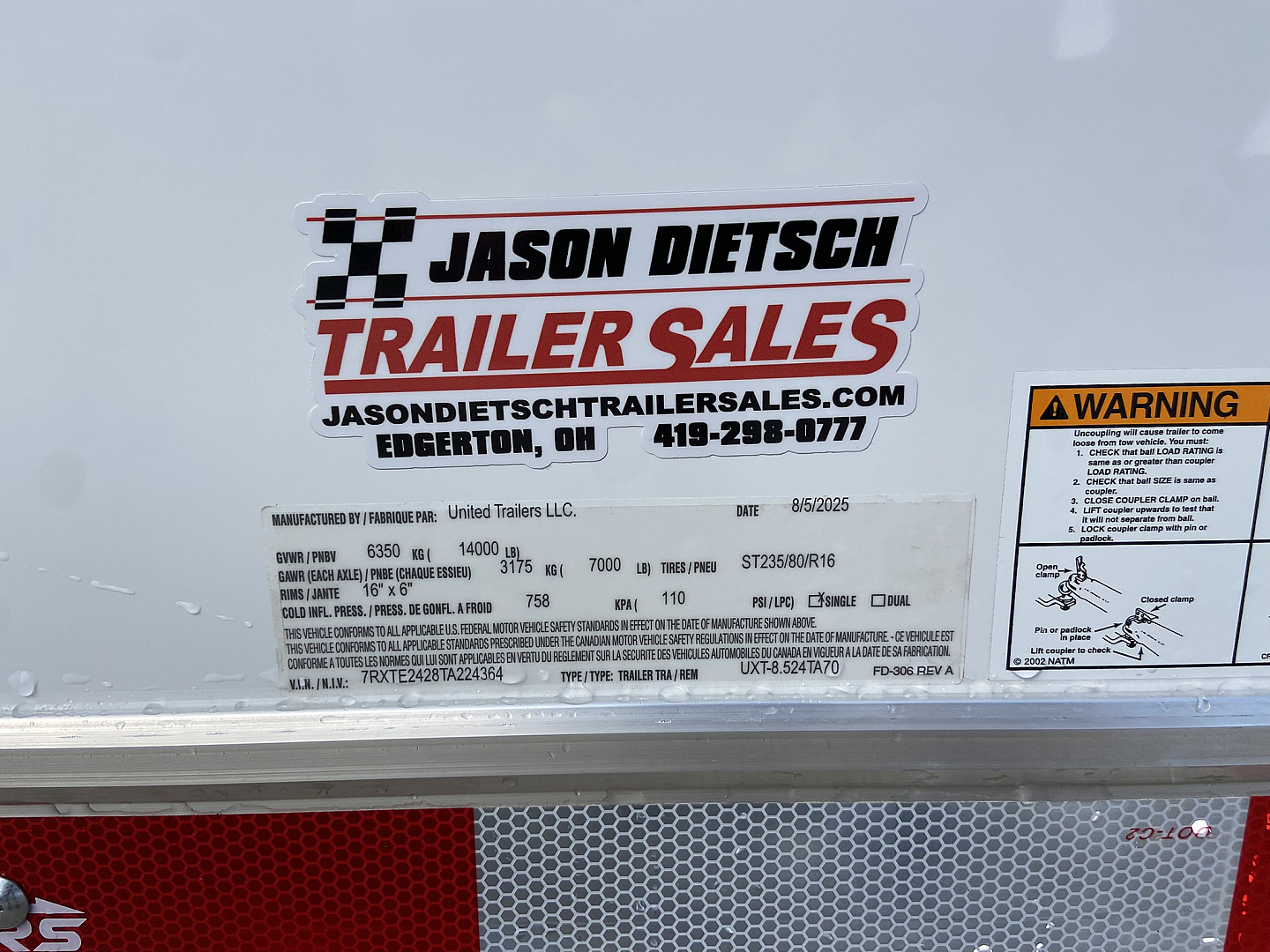 New United 24' UXT Enclosed Race Trailer