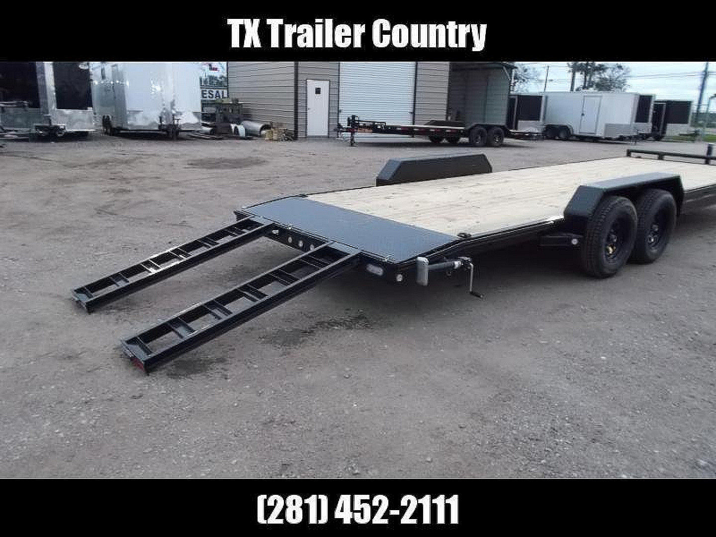 New 2026 MAXXD 83X24 10K C5X Car Hauler / Racing Trailer / Flatbed Trailer / 5200# Axles / Powder Coated / Dovetail / LEDs / 5ft Stow Away C-Channel Ramps