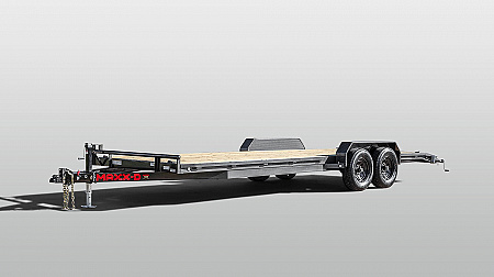 New 2026 MAXXD 83X24 10K C5X Car Hauler / Racing Trailer / Flatbed Trailer / 5200# Axles / Powder Coated / Dovetail / LEDs / 5ft Stow Away C-Channel Ramps