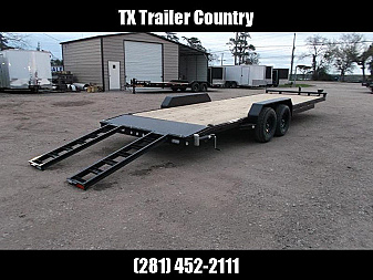 New 2026 MAXXD 83X24 10K C5X Car Hauler / Racing Trailer / Flatbed Trailer / 5200# Axles / Powder Coated / Dovetail / LEDs / 5ft Stow Away C-Channel Ramps