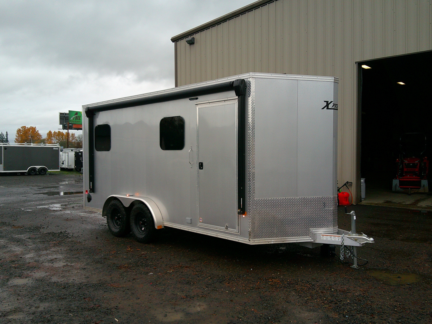 Used 2025 ALCOM 7x16 Aluminum 7K Cargo / Enclosed Trailer