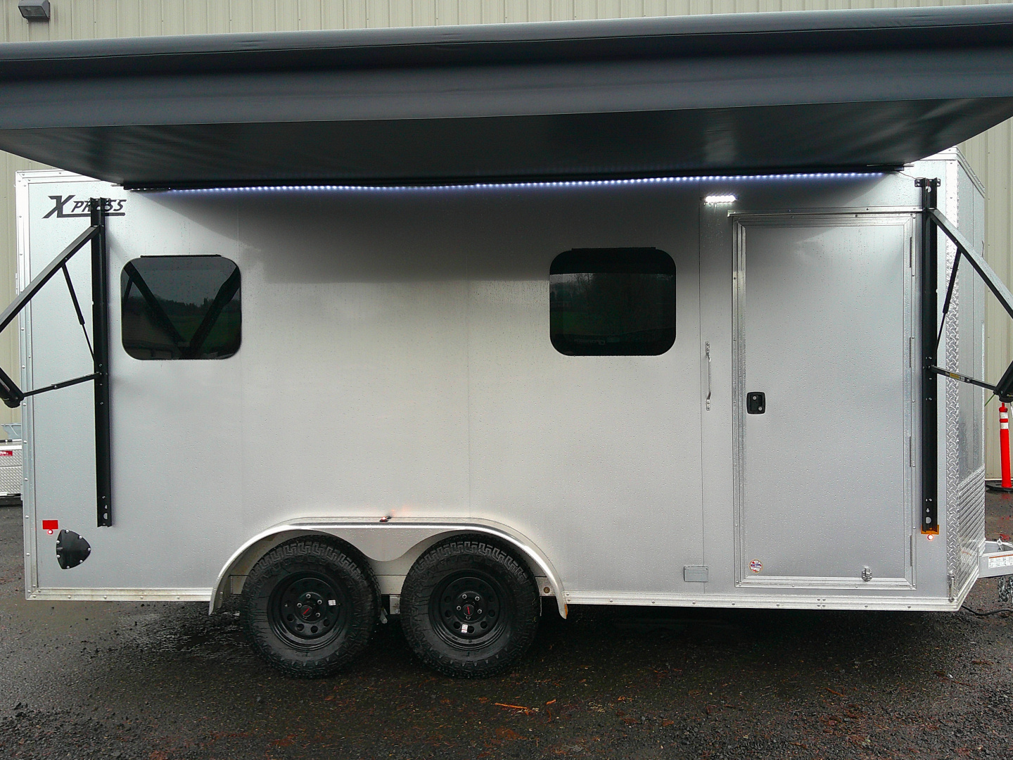 Used 2025 ALCOM 7x16 Aluminum 7K Cargo / Enclosed Trailer