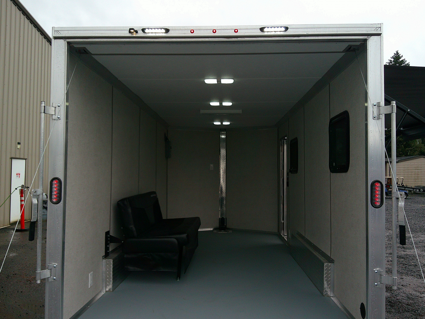 Used 2025 ALCOM 7x16 Aluminum 7K Cargo / Enclosed Trailer