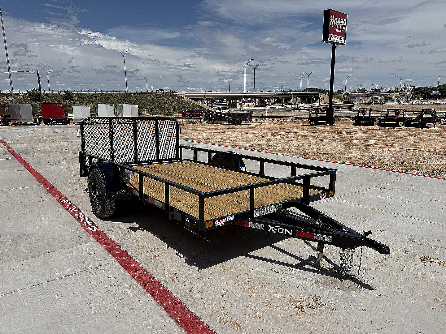 New 2026 X-On 77"x12' Single Axle Utility Trailer - U2