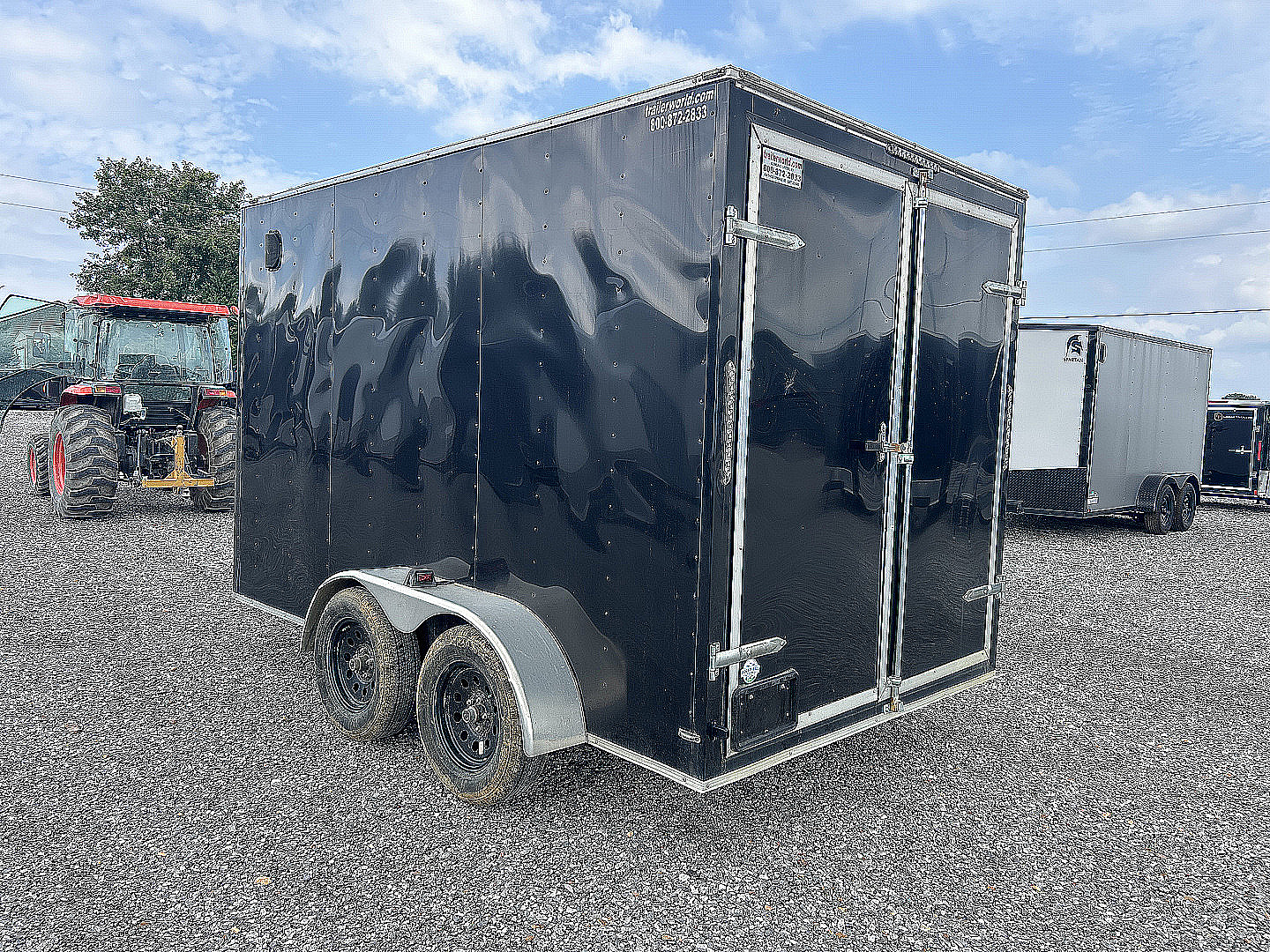 Used 2022 Lark 7'x12' Custom Freezer Enclosed Trailer