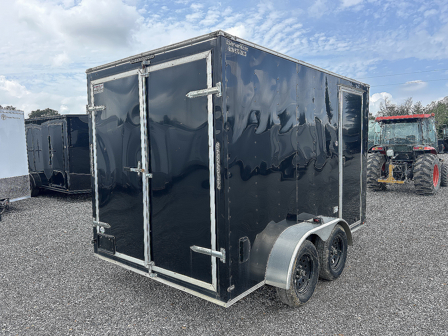 Used 2022 Lark 7'x12' Custom Freezer Enclosed Trailer