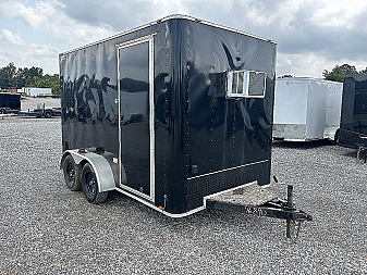Used 2022 Lark 7'x12' Custom Freezer Enclosed Trailer