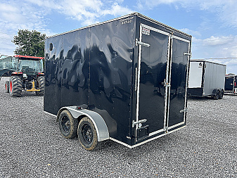 Used 2022 Lark 7'x12' Custom Freezer Enclosed Trailer