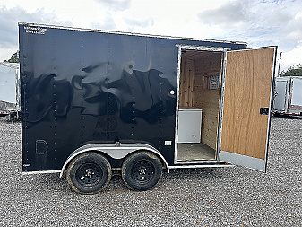 Used 2022 Lark 7'x12' Custom Freezer Enclosed Trailer