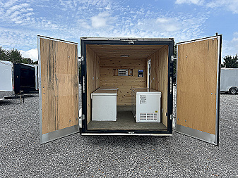 Used 2022 Lark 7'x12' Custom Freezer Enclosed Trailer