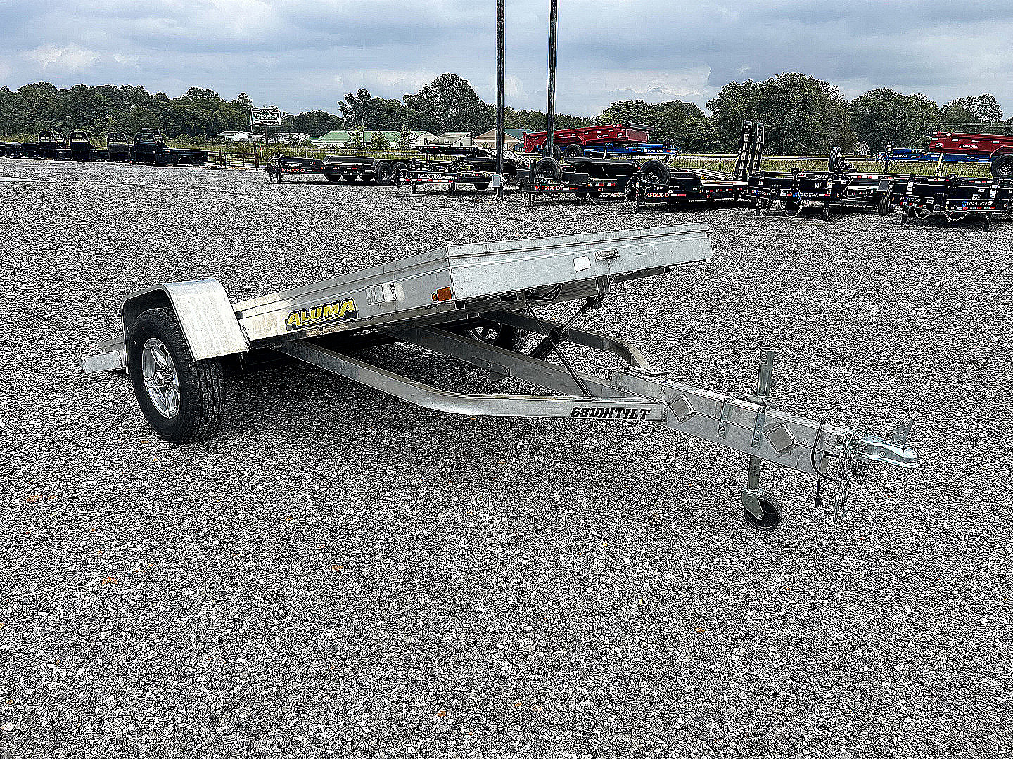 Used 2023 Aluma 68"x10' 3k TILT Utility Trailer