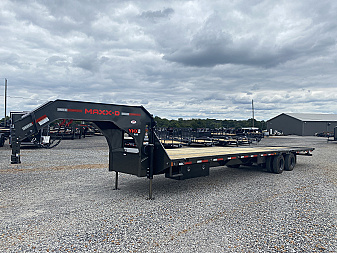 New 2026 MAXXD 102"X36' 40K *ENGINEERED FRAME* HYD DOVE Gooseneck Flatbed Trailer