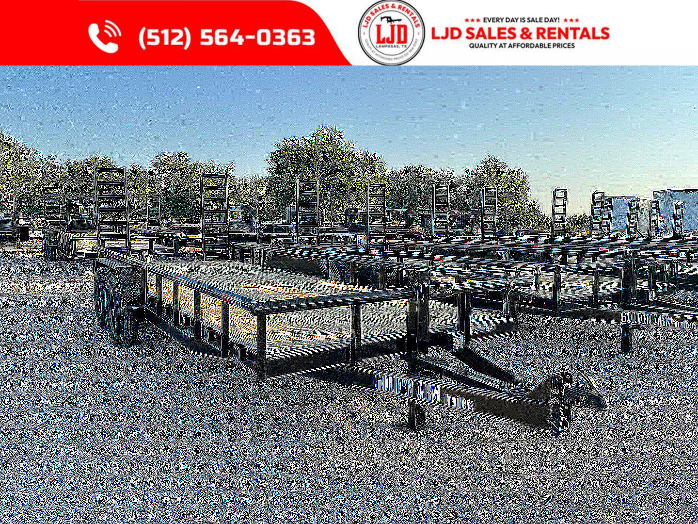 New 2025 Golden Arm - 83" x 20' - Equipment Trailer