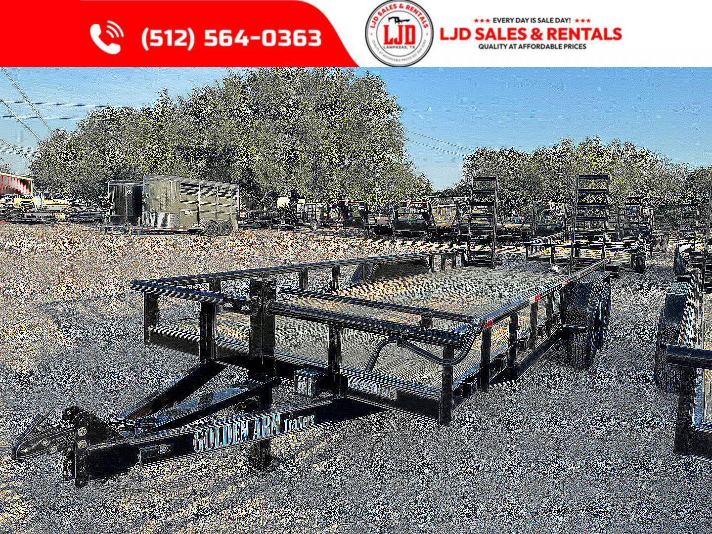 New 2025 Golden Arm - 83" x 20' - Equipment Trailer