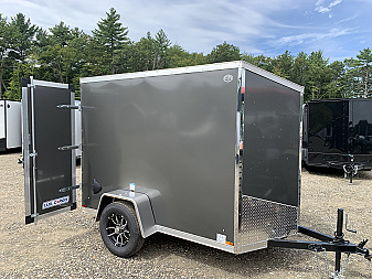 New 2026 US Cargo 5X8 +2ft V nose/ Barn Doors/ Polycore / 6' interior - 2990gvw