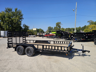 New 2026 Load Trail 83 X 16 TANDEM AXLE UTILITY TRAILER SIDE LOAD RAMPS Utility Trailer