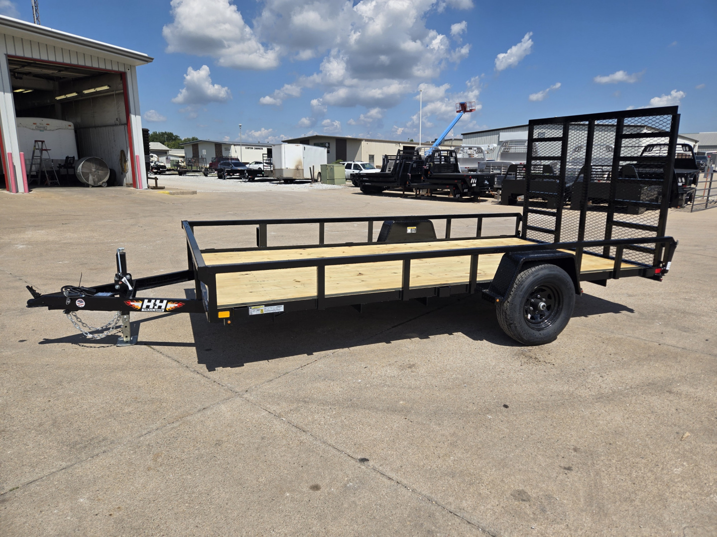 New 2026 H&H Trailers 82x14 Rail Side 5K Utility Trailer