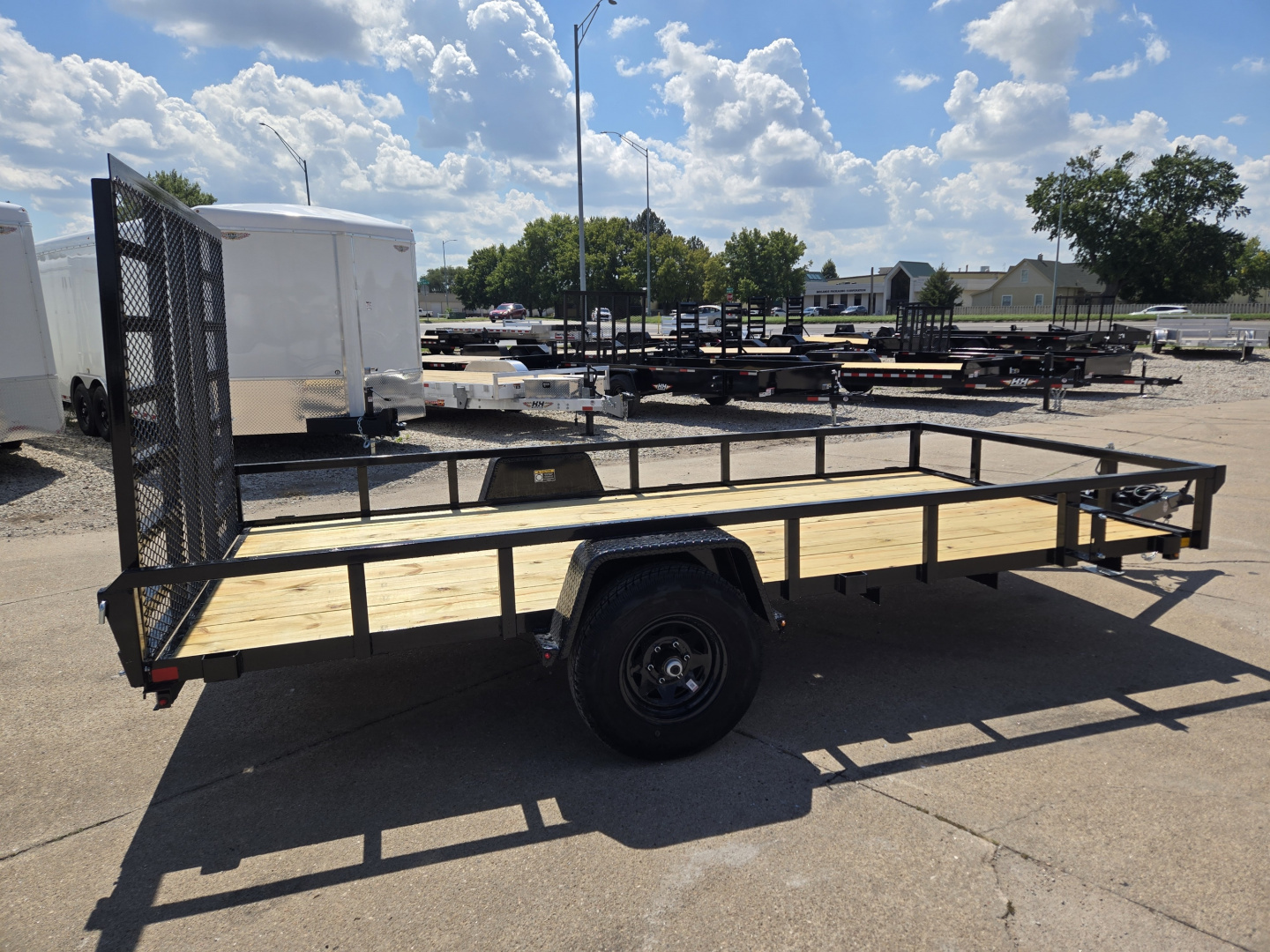 New 2026 H&H Trailers 82x14 Rail Side 5K Utility Trailer