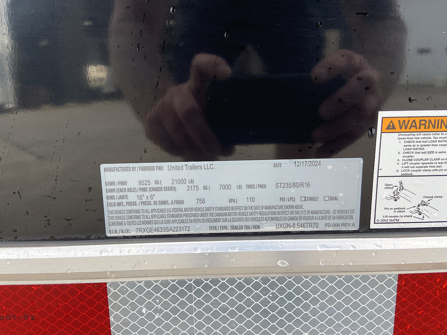 Used United 2025 UXGN 46' Car Trailer