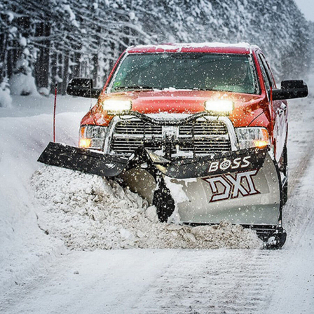 New BOSS Snowplow 8'2" Stainless Steel DXT V-Plow - Dual Trip Edge w/Cold Front Tech