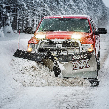 New BOSS Snowplow 8'2  Stainless Steel DXT V-Plow - Dual Trip Edge w/Cold Front Tech