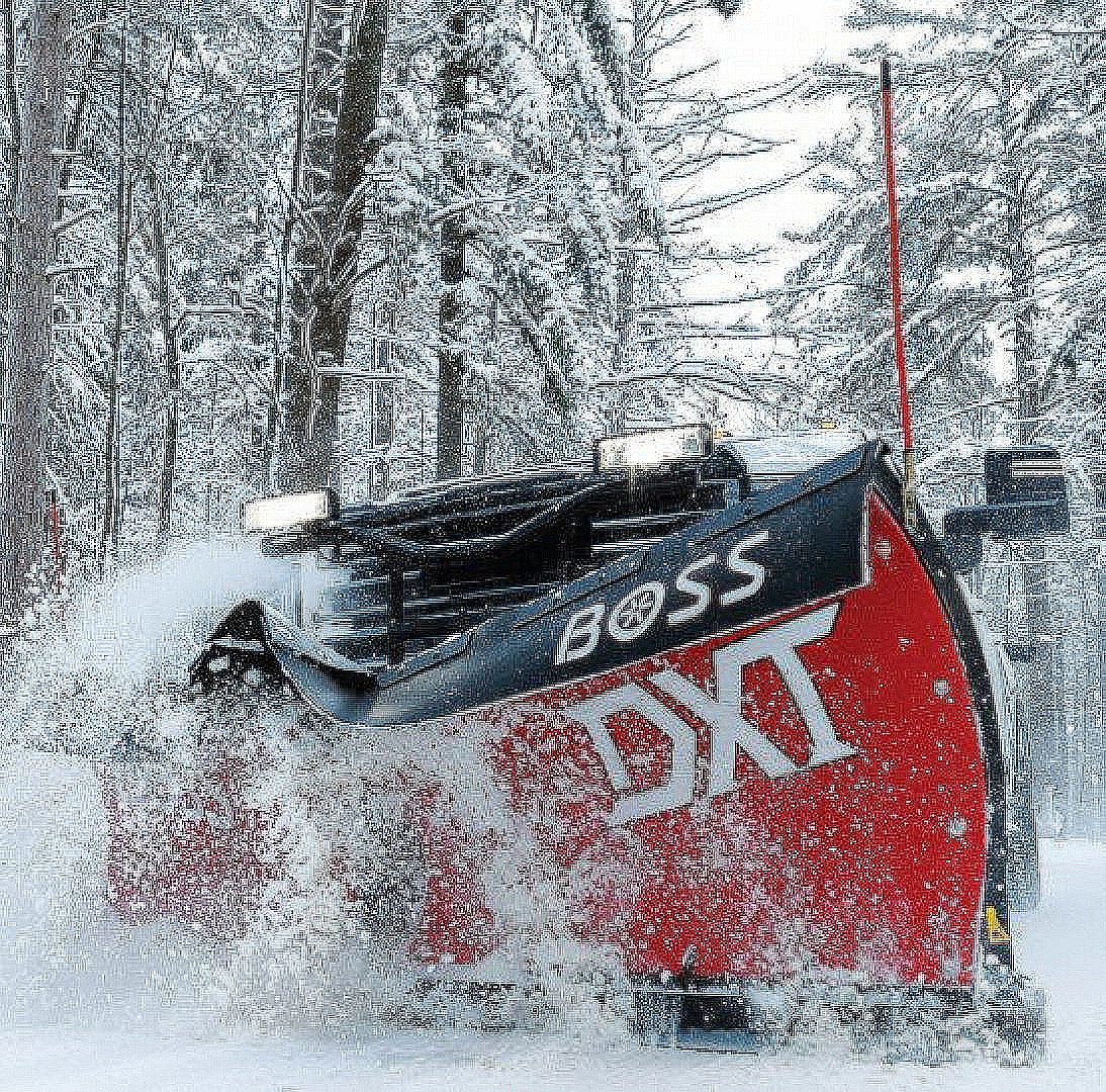 New BOSS Snowplow 9'2" Steel DXT V-Plow - Dual Trip Edge w/Cold Front Tech