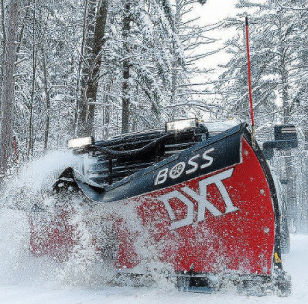 New BOSS Snowplow 9'2" Steel DXT V-Plow - Dual Trip Edge w/Cold Front Tech
