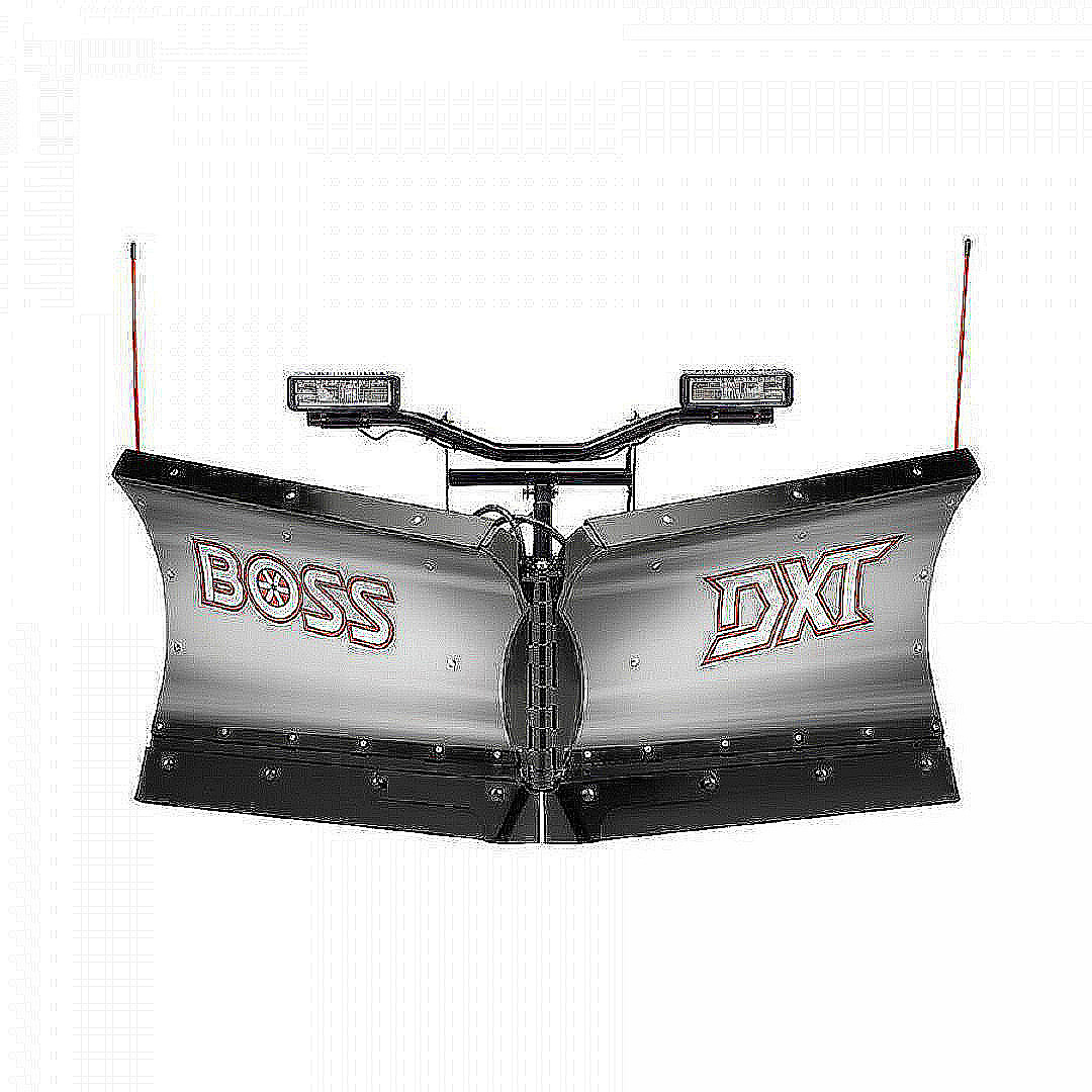 New BOSS Snowplow 9'2" Stainless Steel DXT V-Plow - Dual Trip Edge w/Cold Front Tech