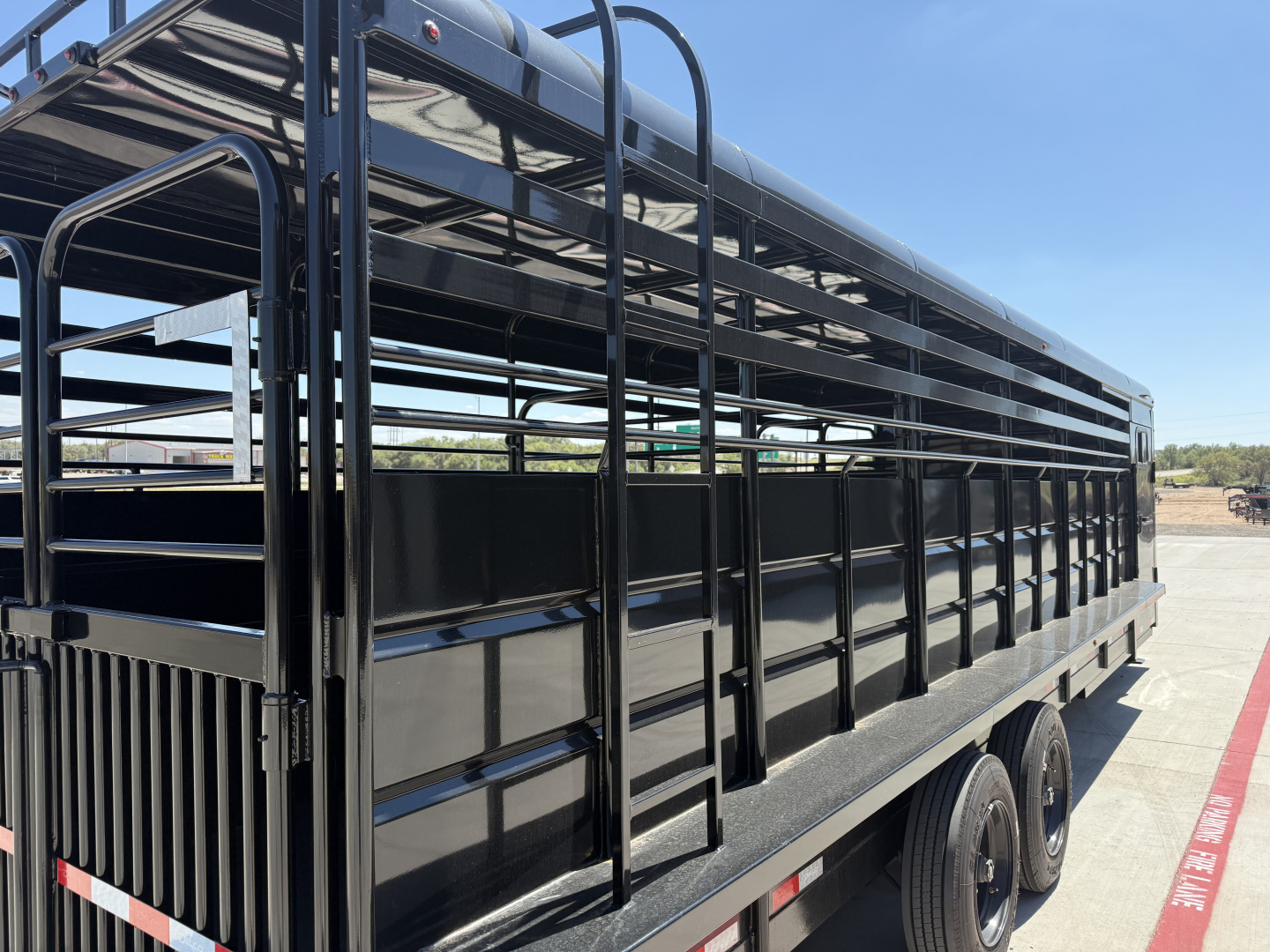 New 2026 Delco 6'8"x28' GN Metal Top Livestock Trailer - MC Cowboy Deluxe