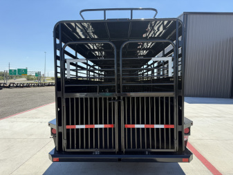 New 2026 Delco 6'8"x28' GN Metal Top Livestock Trailer - MC Cowboy Deluxe