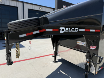 New 2026 Delco 6'8"x28' GN Metal Top Livestock Trailer - MC Cowboy Deluxe