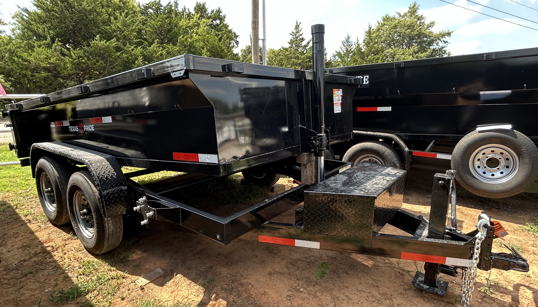 New 2025 Texas Pride Trailers 7x12x2 Tandem Axles-7K Dump Trailer - Equipment Ramps