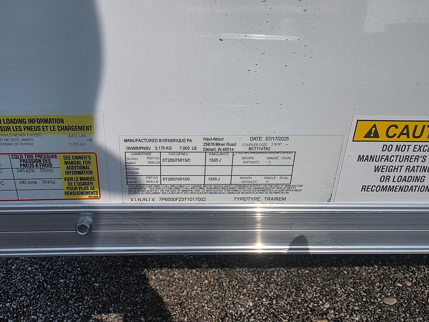 New 2026 Haul About Trailers BCT714TA2 Cargo / Enclosed Trailer