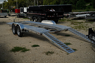 New 2026 R&R Trailers 718CHE Open Center Car Hauler 7K