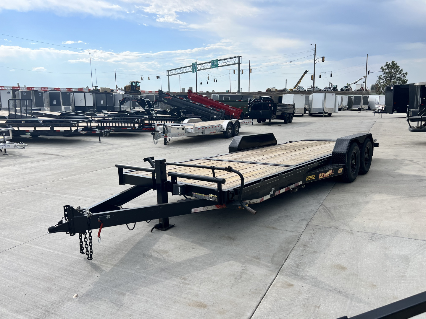 Used 2018 Doo Little 22 ft = 16 ft Tilt + 6 ft flat Gravity Tilt Heavy Duty 14K Trailer