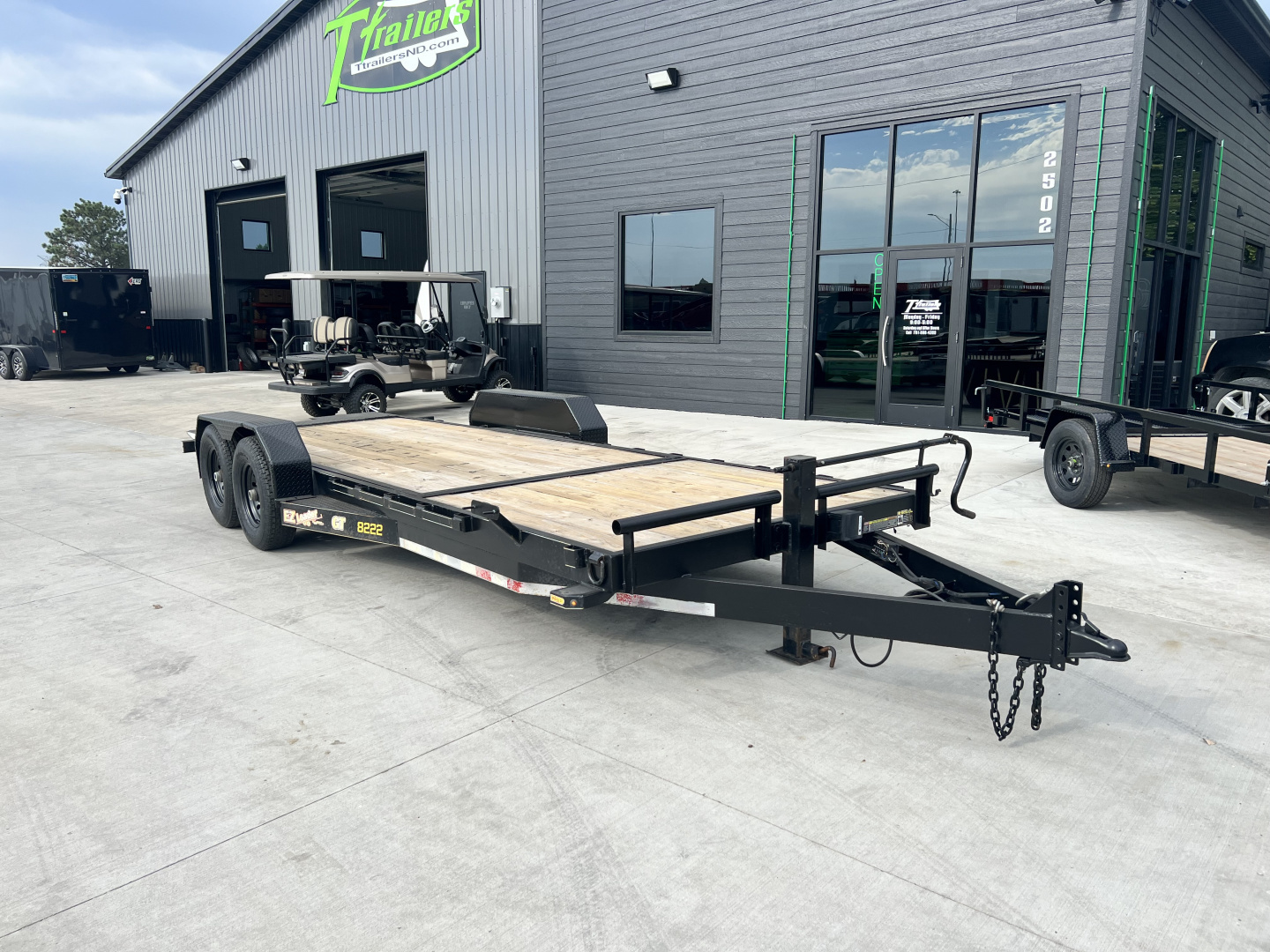 Used 2018 Doo Little 22 ft = 16 ft Tilt + 6 ft flat Gravity Tilt Heavy Duty 14K Trailer