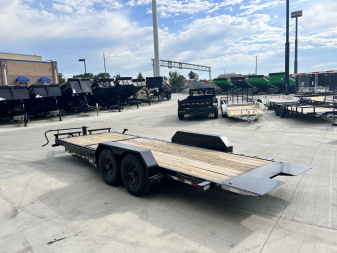 Used 2018 Doo Little 22 ft = 16 ft Tilt + 6 ft flat Gravity Tilt Heavy Duty 14K Trailer