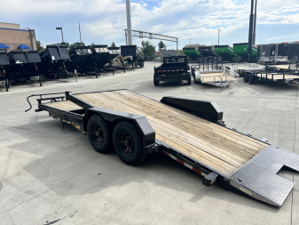 Used 2018 Doo Little 22 ft = 16 ft Tilt + 6 ft flat Gravity Tilt Heavy Duty 14K Trailer
