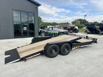 Used 2018 Doo Little 22 ft = 16 ft Tilt + 6 ft flat Gravity Tilt Heavy Duty 14K Trailer