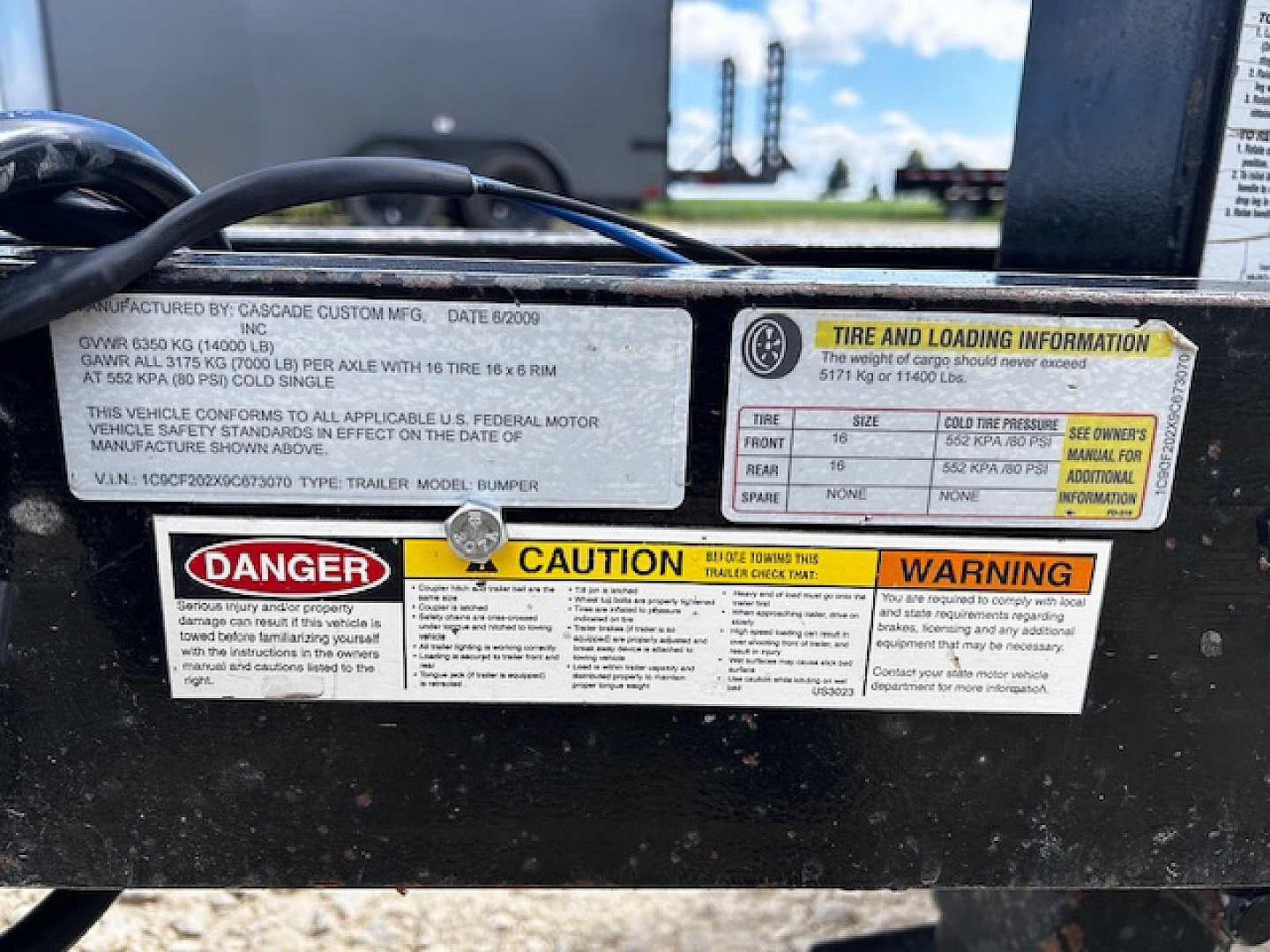 Used 2009 Other 80"X20' CASCADE CUSTOM GRAVITY TILT 14K 16 PLY TIRES LIKE NEW!! Equipment Trailer