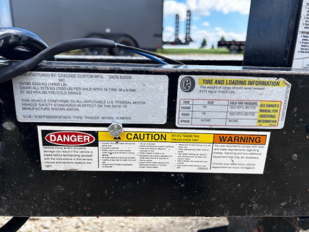 Used 2009 Other 80"X20' CASCADE CUSTOM GRAVITY TILT 14K 16 PLY TIRES LIKE NEW!! Equipment Trailer