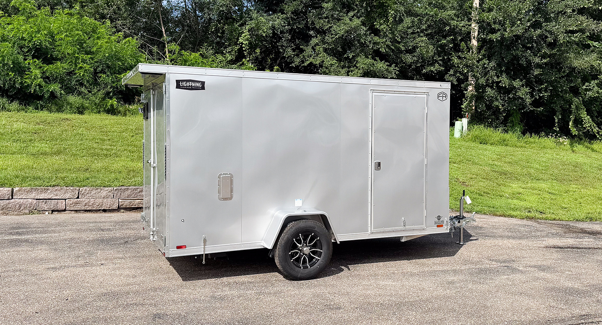 New Lightning 6x12 Enclosed Cargo Trailer - Double Doors!
