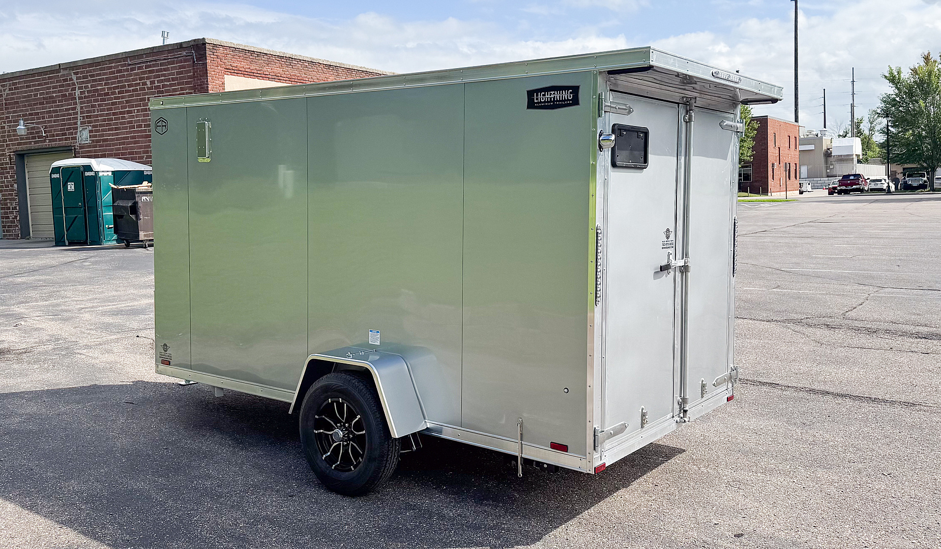 New Lightning 6x12 Enclosed Cargo Trailer - Double Doors!
