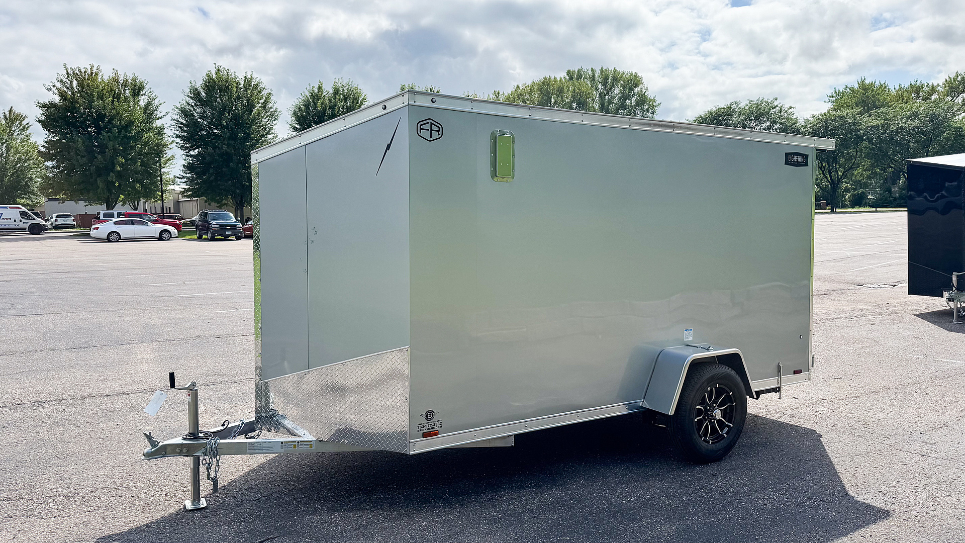 New Lightning 6x12 Enclosed Cargo Trailer - Double Doors!